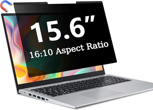 ZOEGAA Magnetic Laptop Privacy Screen 15.6 Inch 16:10, for HP Dell Acer Asus Samsung Lenovo Thinkpad, Removable Privacy Screen Laptop, Anti Spy, Anti Glare, Blue Ray Reduction