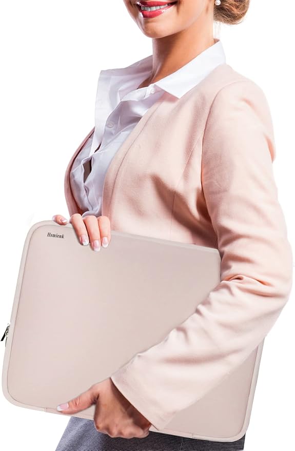 Laptop Sleeve Case 15.6 Inch, Durable Shockproof Protective Cover Flip Case Briefcase Carrying Bag Compatible with 15.6" HP, ASUS, Lenovo, Acer, Notebook, Computer, Ultrabook, Chromebook, Pink