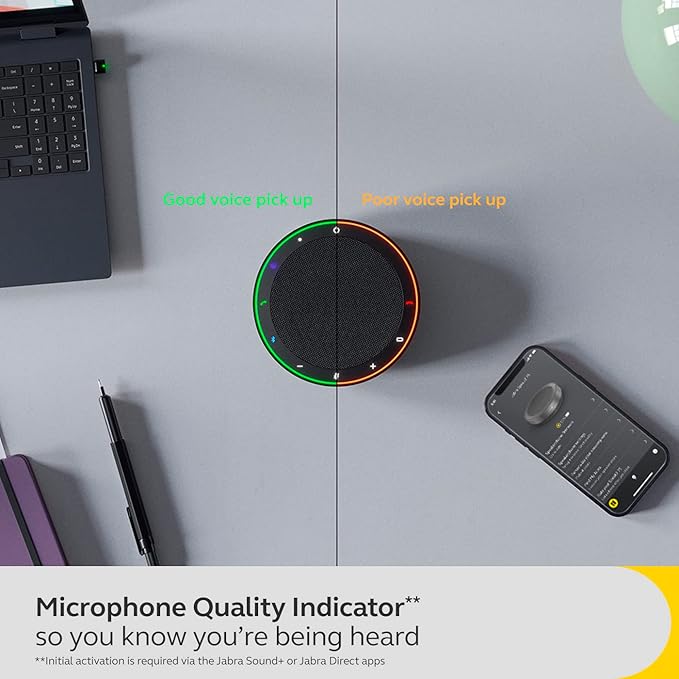 Jabra Speak2 75 SE (Second Edition) Wireless Bluetooth Speakerphone - 4 Noise-Cancelling Mics, 65mm Speakers - New Linking Feature - USB-A Dongle - Works with Zoom and Google Meet - Dark Grey
