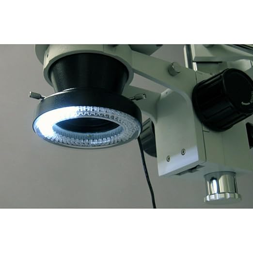 AmScope LED-64A 64 LED Lighting-Direction-Adjustable Microscope Ring Light + Adapter