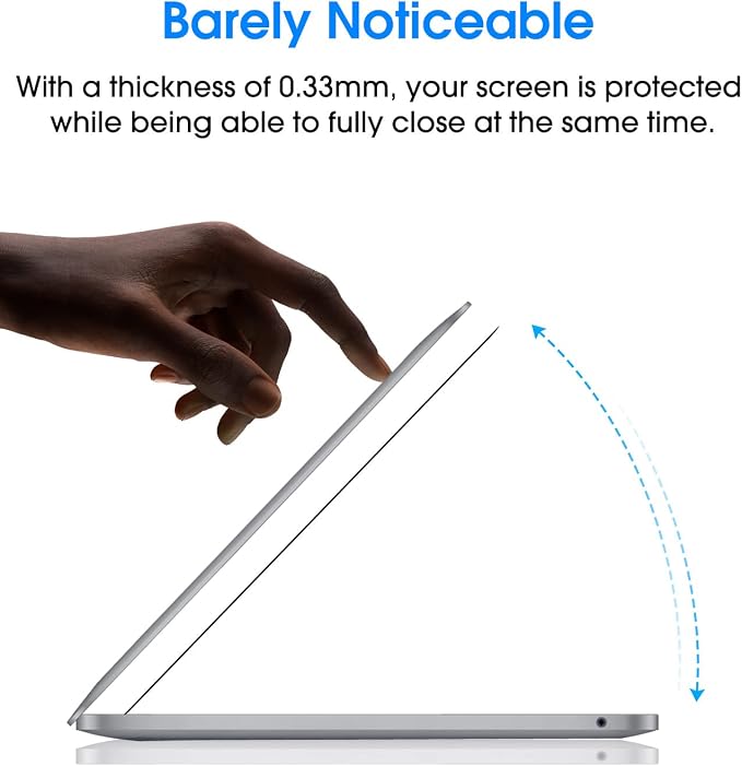 amFilm Designed for MacBook Pro 13 Inch(2016-2022, M1/M2) /MacBook Air 13 Inch(2018-2021, M1) Tempered Glass Screen Protector [Zero Bubbles][9H Hardness][ Anti-Scratch][ Anti-fingerprint]