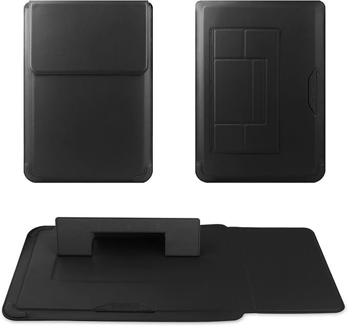 HoYiXi 15 16 Inch Laptop Sleeve Case Leather Bag for MacBook Pro 16 2021 & 2019/ASUS Vivobook 15/Huawei MateBook D15/HP 15.6" PC/MacBook Pro 15/Surface Laptop 3/Dell Inspiron 15/IdeaPad, Black