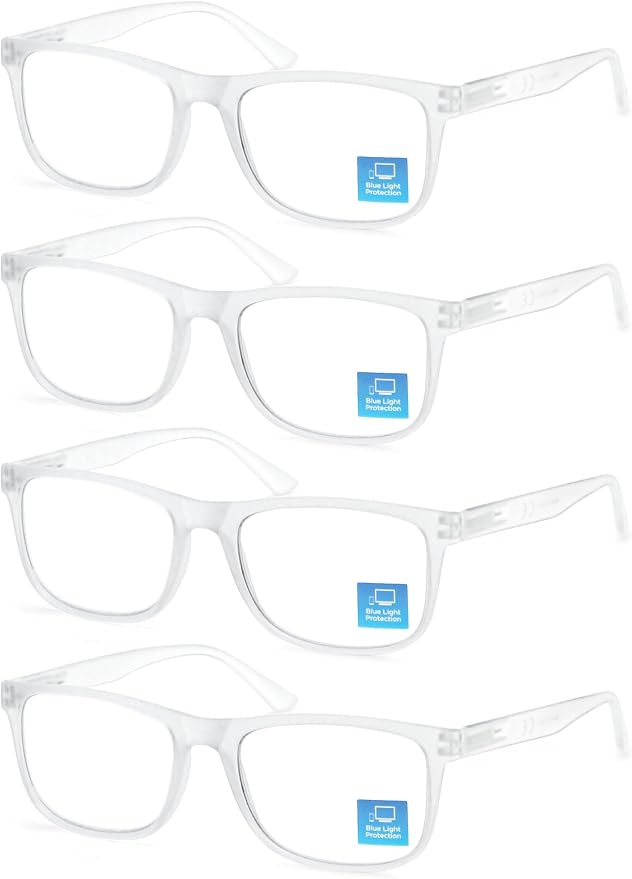 Blue Light Blocking Reading Glasses Men Large Wide Oversized Square Computer Readers Glasses for Big Head/Large Face