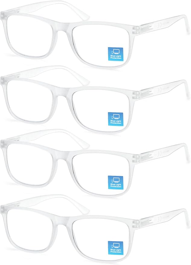 Blue Light Blocking Reading Glasses Men Large Wide Oversized Square Computer Readers Glasses for Big Head/Large Face