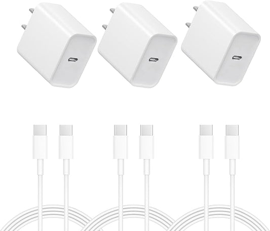 iPhone 17 16 15 Charger: Fast Charging - USB C Charger - i Phone 17 16 Charging with 3 Pack Cable for iPhone 17/17 Pro Max 16/16 Plus/16 Pro/16 Pro Max