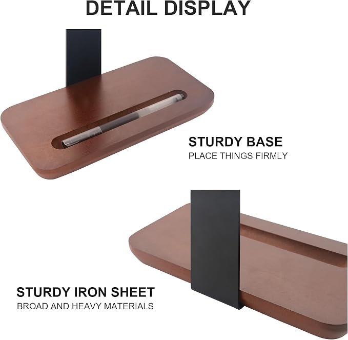 Wood Headphone Stand for Desk - Over-Ear Headphones Holder,Headset Stand,Universal Headphone Holder with Storage Base (Walnut)