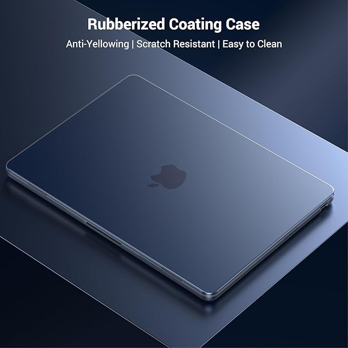 MOSISO Compatible with MacBook Air 13 inch Case M5 2026 M4 2025 M3 M2 2024-2022 A3449 A3240 A3113 A2681, Hard Shell&Keyboard Cover&Screen Film&Type C for MacBook Air 13.6 inch Case, Midnight