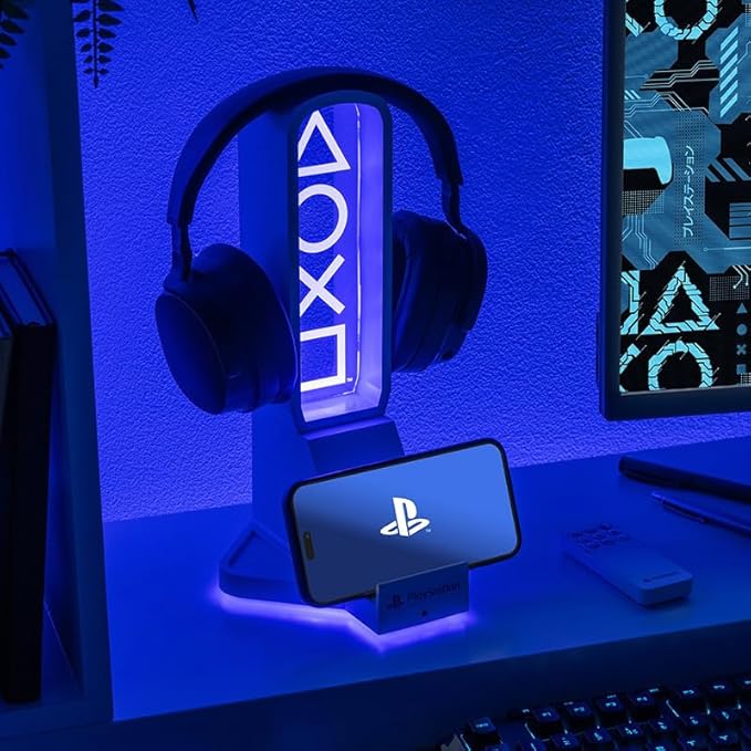 Paladone PlayStation 12" Desk Headphone Stand with Light