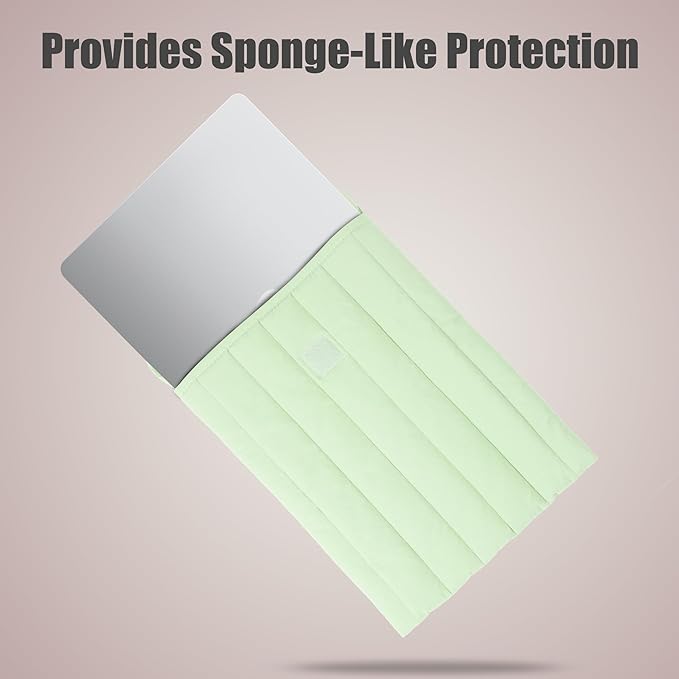 Puffy Laptop Sleeve 15-16 Inch Mint Green, Protective Carrying Case for Men and Women, Cute Case Bag Compatible with 15 Inch and 16 Inch Laptops, for MacBook Air M2 M1, Asus/Dell Xps/Lenovo in Cover