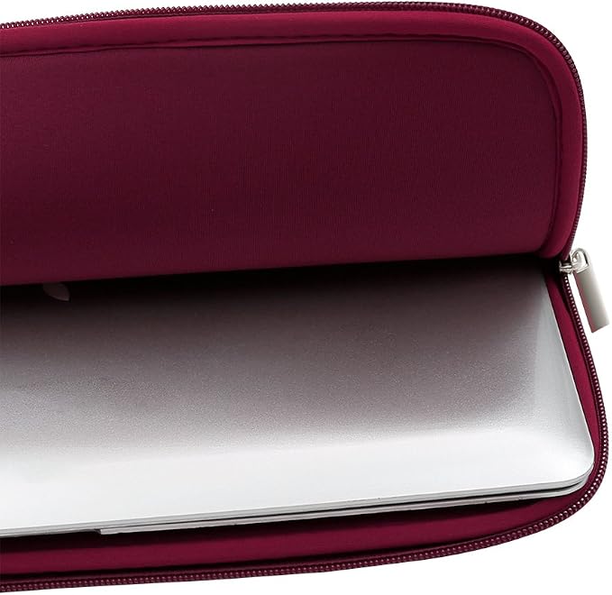 RAINYEAR 16 Inch Laptop Sleeve Protective Soft Case Bag with Accessories Pouch, Specially Compatible with 16" MacBook Pro M1 M2 M3 M4 M5 Pro/Max A3403 A3186 A3428 A3429 (Red)