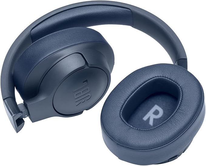 JBL Tune 760NC - Lightweight, Foldable Over-Ear Wireless Headphones with Active Noise Cancellation - Blue (Renewed)