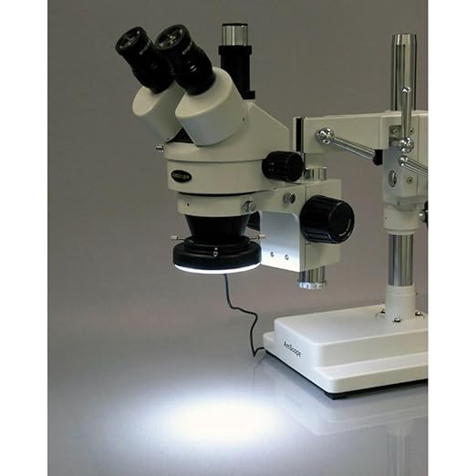 AmScope LED-64-ZK Microscope Ring Light with Adapter, white