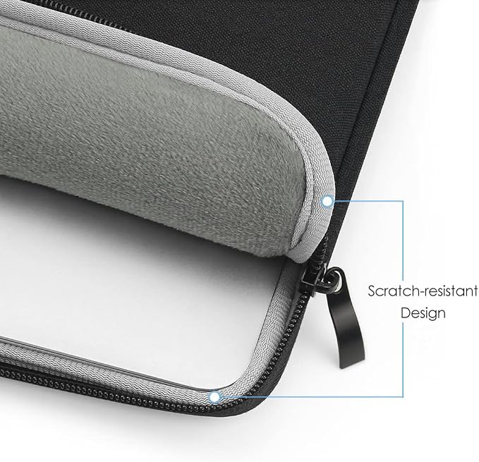 ProElife 12-Inch Laptop Tablet Sleeve Case for 2024-2014 Surface Pro 4/5/6/7/7+/8/9/10|Surface Laptop Go 1/2/3 12.4"|iPad Pro 12.9'' M2|Galaxy Tab S8+/S7+ Bag Water-Resistant Cover (Black)