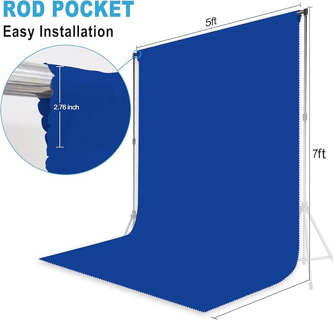 Blue Background Cloth Photography Props 5x7ft Royal Blue Background Props for Character Commodity Shooting LY99