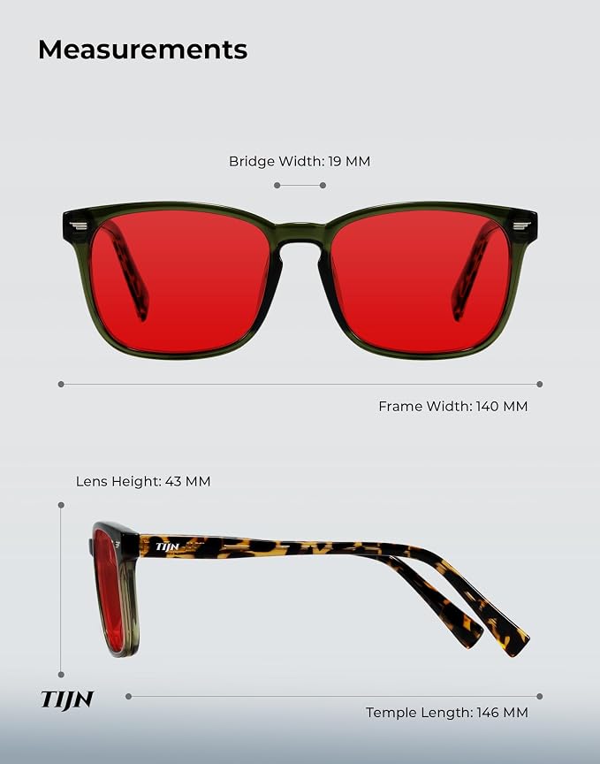 TIJN Premuim Blue Light Blocking Glasses for Women Men Square Frame Nerd Eyeglasses Anti Blue Ray Computer Screen Glasses