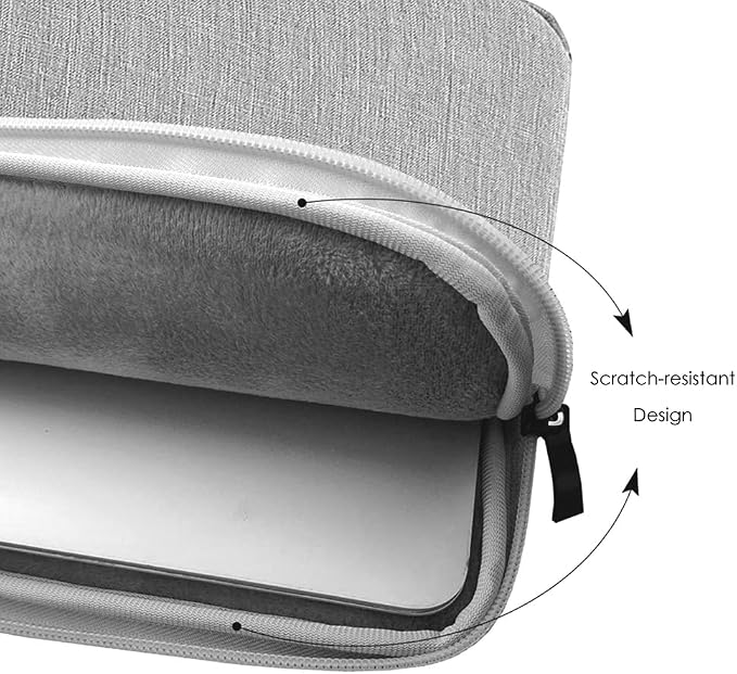 ProElife 12-Inch Laptop Tablet Sleeve Case for 2024-2014 Surface Pro 4/5/6/7/7+/8/9/10|Surface Laptop Go 1/2/3 12.4"|iPad Pro 12.9'' M2|Galaxy Tab S8+/S7+ Bag Water-Resistant Cover (Gray)