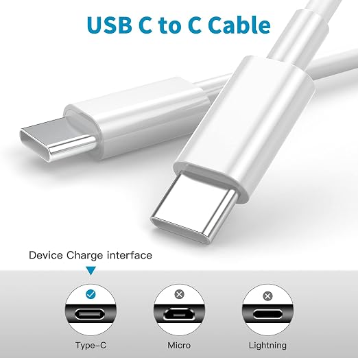 USB C to USB C Charging Cable for Apple iPhone 17/16/15 Charger Fast 6ft Long USBC to USB-C Power Cord for iPhone 17/16 Pro/Pro Max/Air, MacBook Air 13 inch/IPad Pro/Air/10th/4/5 Type C 2Pack 6 ft 60W