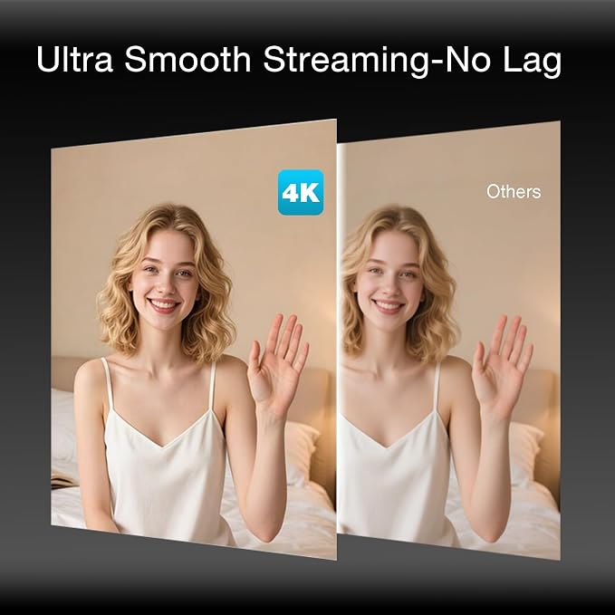 4K Webcam for PC, 4K Webcam with Remote Control and RGB Light, Autofocus Streaming Camera for PC/Mac, Plug and Play Computer Camera for Zoom/Skype/YouTube/Meeting