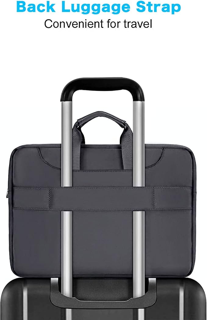 MOSISO 360 Protective Laptop Bag 13.3 inch, 13-14 inch Computer Bag Compatible with MacBook Air 13 inch/Pro 13 inch/Pro 14 inch,HP,Dell,Notebook, Laptop Carrying Case with Strap&Handle, Slate Gray
