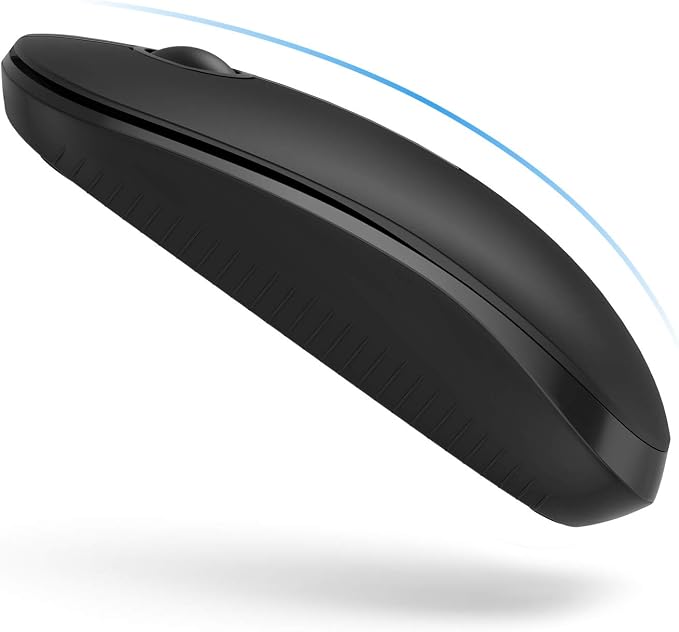 VssoPlor Wireless Mouse, 2.4G Slim Portable Computer Laptop Mouse with Nano Receiver Quiet Silent Optical Mice for Notebook, PC, Laptop, Computer-Black