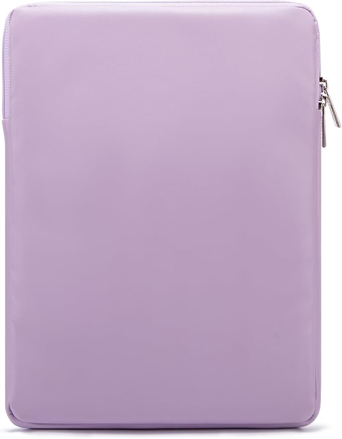 Kinmac 360° Protective Vertical Laptop Sleeve Case Cover Bag (Purple Flower PU, 12.5 inch-13.3 inch)