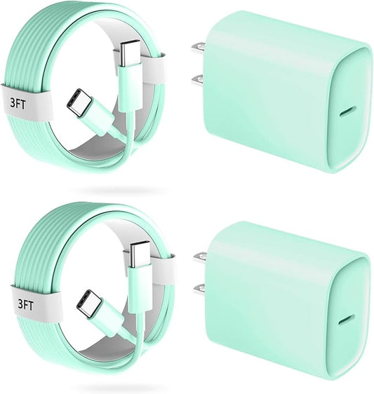 Phone 17 16 15 Pro Charger Fast Charging, 20W USB C Fast Charger Block with 3FT Long Type C Chargers Fast Charging Cable Cord for Phone 17/17 Pro/17 Pro Max/Air/16 Pro Max/16 Pro/15Pro Max/Pro, S24