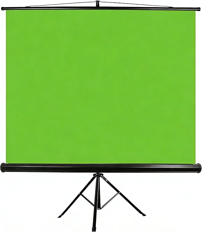 EMART 79 x 71in Green Screen Stand, Professional Chromakey Background with Auto-Locking Frame, Collapsible Portable Backdrop with Adjustable Tripod, Fast Fold Designed for Photography, Stream, Video