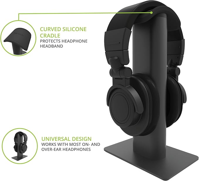 Kanto Living H2 Premium Headphone Stand - Black
