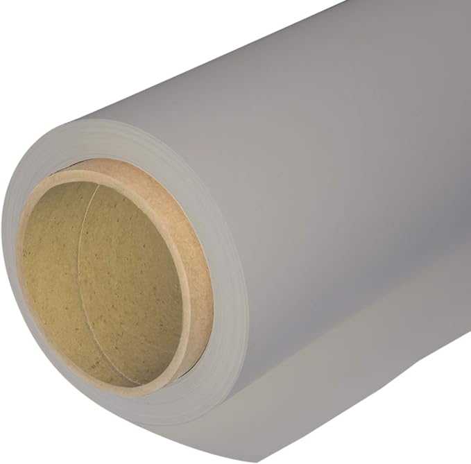 Seamless Photography Background Paper Roll, Grey Photo Paper Backdrop for Photography, Video and Streaming (82''x16' Pursuit Grey)