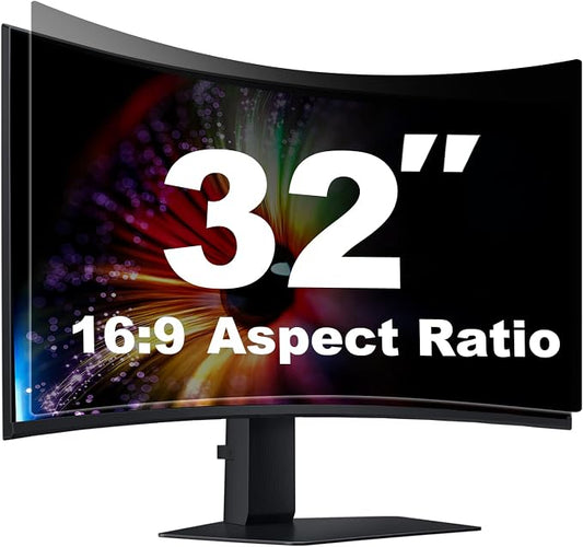 [1 Pack] 32 Inch Computer Privacy Screen for 16:9 Aspect Ratio Widescreen Monitor, Eye Protection Anti Glare Blue Light Filter Shield, Removable Anti-Scratch Anti Spy Protector