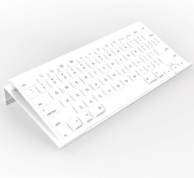 KOTEMON Mini Computer Keyboard Stand - 11.8'' x 5.1'' - Acrylic Keyboard Holder for 78 Keys, Universal Compact, with White Silicone Strip