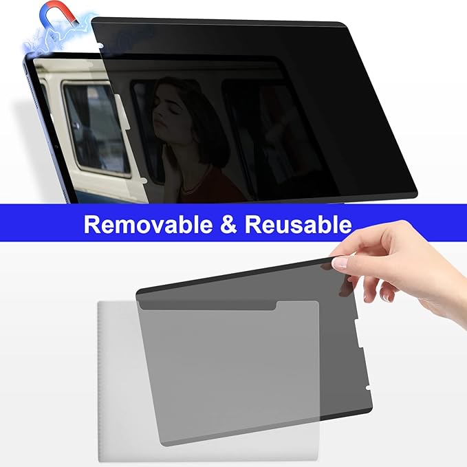 Mamol iPad Pro 12.9 inch Magnetic Privacy Screen Protector, Removable&Reusable Anti-Spy Filter for iPad Pro 12.9", Anti-Glare Privacy Filter, Easy Installation and Bubble Free