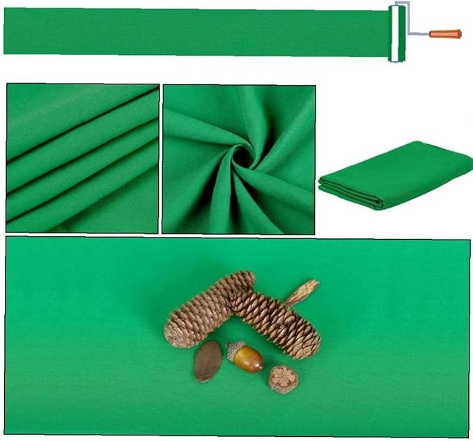 Green Screen, Portable Collapsible Green Background Screen Backdrop for Live Streaming Zoom Video Filming Photography
