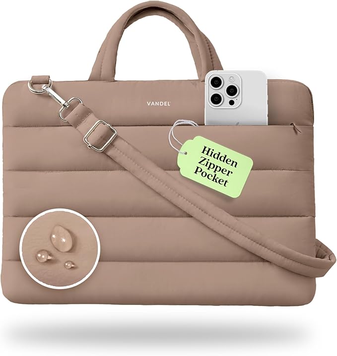 Vandel 13-14 inch Laptop Carrying Case Sleeve with Strap, Shoulder Bag with Handle, 14 in Laptop Computer Bag for Women, MacBook Air 13 Inch Carrying Case, MacBook Pro 14 in HP Messenger Carrier