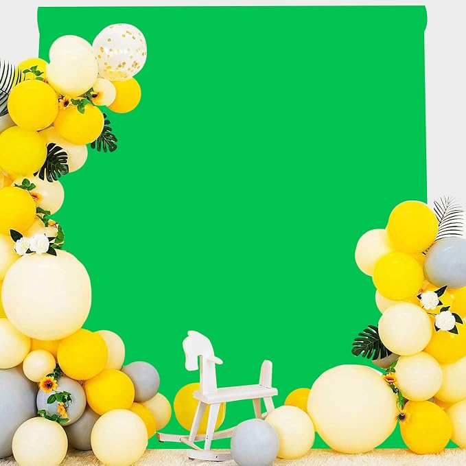 6x9ft Green Photography Backdrop, High Density Polyester Fiber Photo Background Cloth is Foldable and Machine Washable, Suitable for Photo Background Video Photography Studios