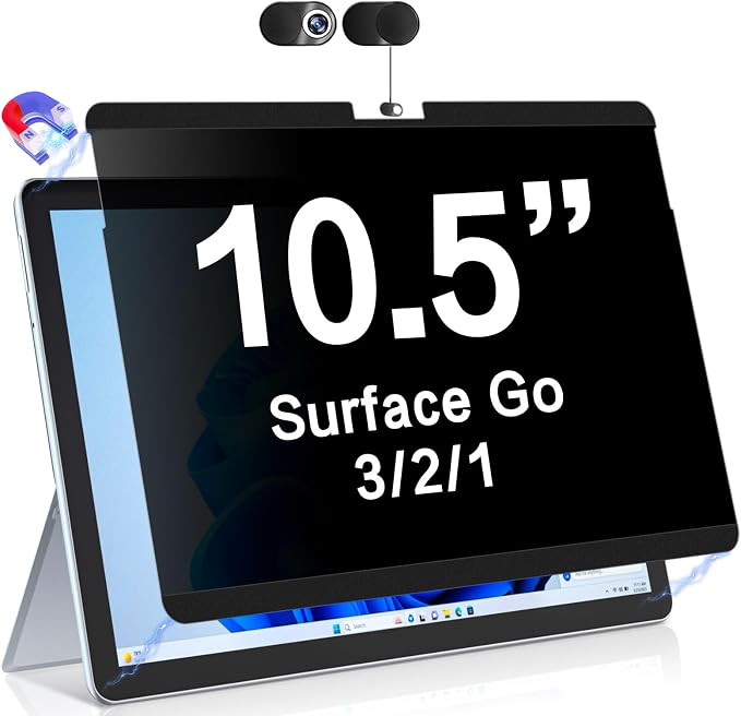 ZOEGAA Magnetic Privacy Screen Protector Compatible with surface go 10 inch, Removable&Reusable Anti Blue Light Filter