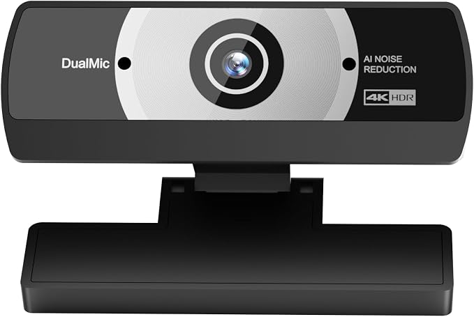 24MP 4K Ultra HD Web Camera with Microphone, USB Computer Camera for PC, Laptop, Mac, Plug and Play Desktop Web Cam for Streaming, Zoom, Teams, 4K Webcam with Auto Light Correction & Wide Angle