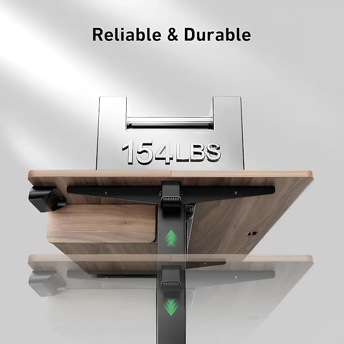 HUANUO Standing Desk Adjustable Height, 48" x 24" Electric Stand Up Desk for Home Office with Large Keyboard Tray(26.7"), 4 Memory Height Setting, Computer Workstation, Walnut