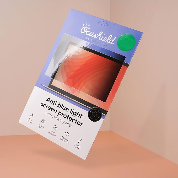 Ocushield 23” (16:10) Premium Anti Blue Light Screen Protector with Privacy Filter for Laptops and Computer Monitors - Anti-Glare - Easy Install - Anti-Fatigue (496 x 310 mm)