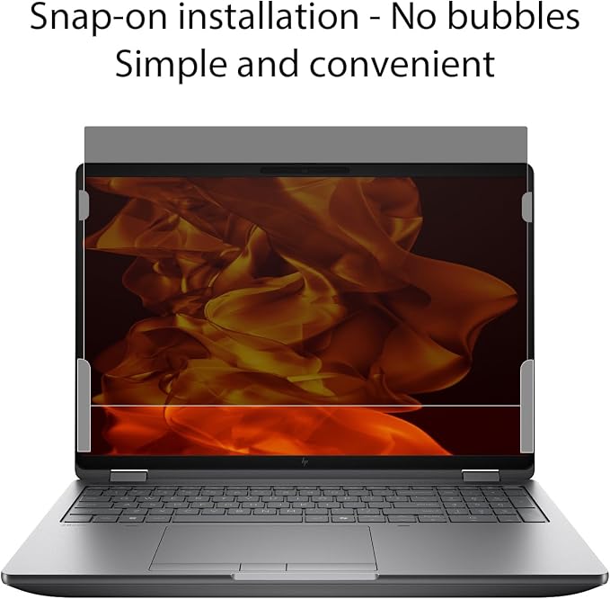 MUBUY-GOL Laptop Privacy Screen for Dell 16 Plus/Dell Pro 16 Plus/Dell Pro Max 16 Inch & Dell Inspiron/Precision/Latitude/Vostro/G16 16 inch Laptops, Anti‑Blue Light & Removable Filter Shield