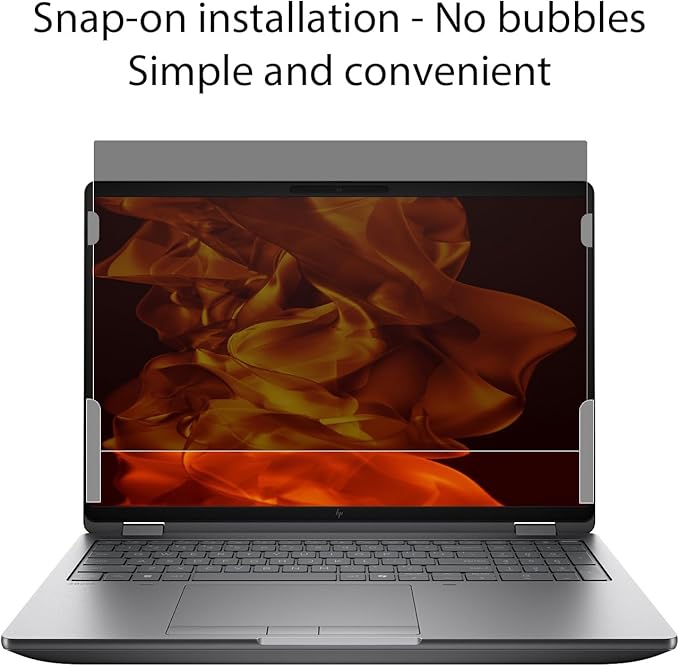 MUBUY-GOL 16 Inch Laptop Privacy Screen for HP OmniBook 5 16/OmniBook 7 16/ OMEN/Envy/Spectre/ZBook/EliteBook 16 G1/860/865/665/660/460/465 (G11/G10/G9) 16" Anti‑Blue Light & Removable Filter Shield