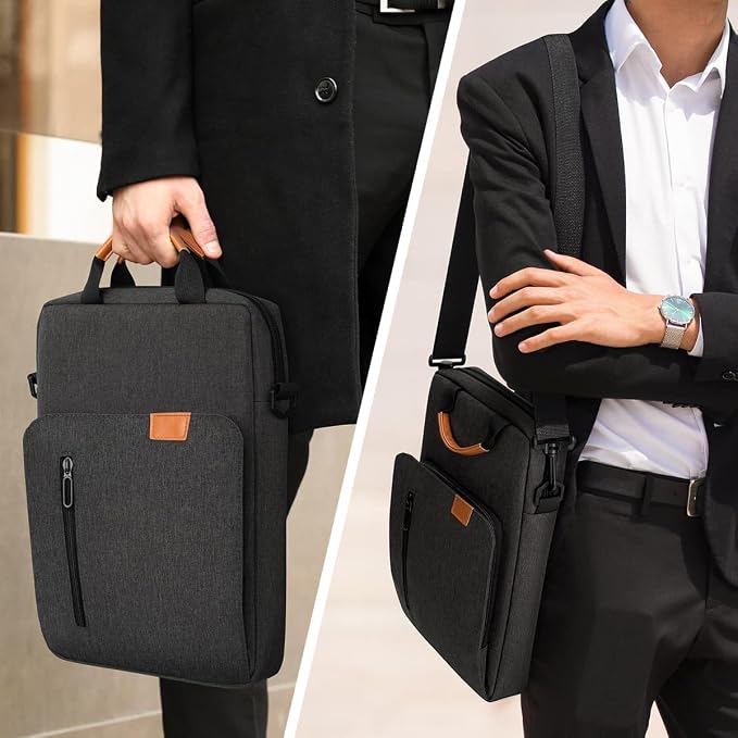 Vertical Laptop Case Computer Bag for 14 Inch MacBook Pro M1 M2 M3 M4 M5 Computer Notebook, Waterproof Protective Lightweight Laptop Computer Cover Bag, Deep Gray