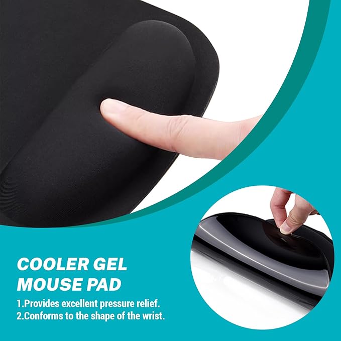 Cute Funny Ergonomic Mouse Pad Wrist Support, Dumpster on Fire Gel Mouse Pads with Wrist Rest, Comfortable Pain Relief Mousepad with Non-Slip PU Base for Gaming Work Desk Accessories Office Decor
