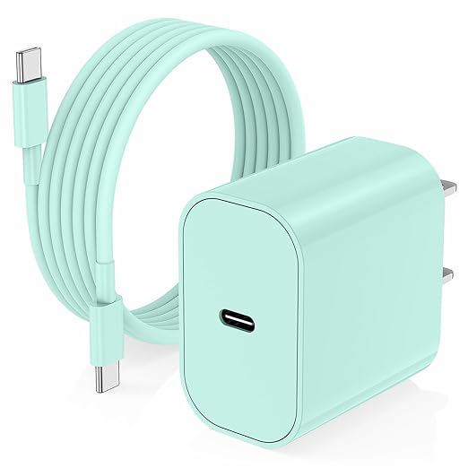 iPhone 17 16 15 Charger/10ft Type C to C Charging Cable Cord Long, USB C Fast Charging Block Plug for Apple iPhone 17 Pro Max/17 Air/16 Pro/15 Plus/AirPods/iPad/mini Plug Cube Birck Box Power Adapter