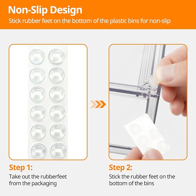 2 Pack Stackable Acrylic Storage Drawers – Clear Plastic Organizer Bins, Easy to Assemble, Suitable for Bathroom, Undersink, Kitchen, Pantry, Makeup, Medicine Organization