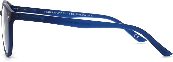 Foster Grant Unisex Joey Anti-fog Blue Light Readers Round Reading Glasses