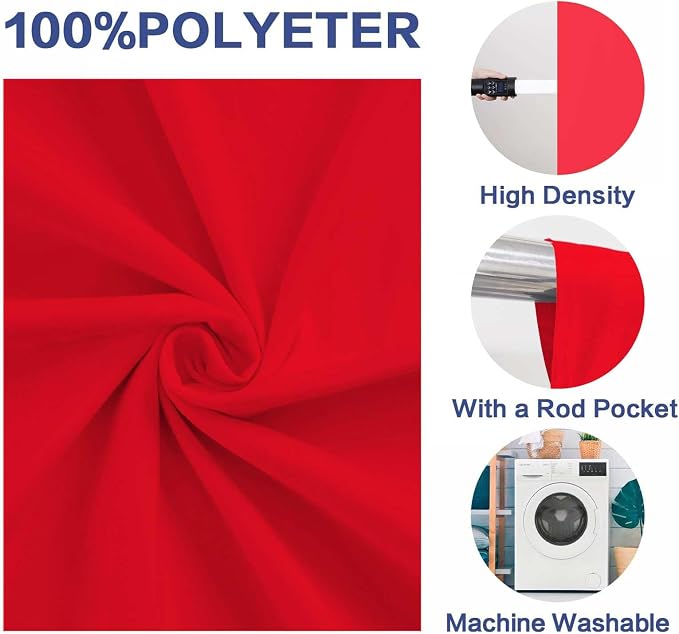 Photo Backdrop Red Background Cloth Professional Photography 6x9ft Seamless Design to Eliminate Wrinkles Wedding Luxury Theme Decoration Art Exhibition Gallery Display