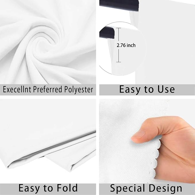 White Backdrop for Photoshoot White Photo Background Backdrops for Portraits Photography, Product, Wedding, Video Recording 10x10FT