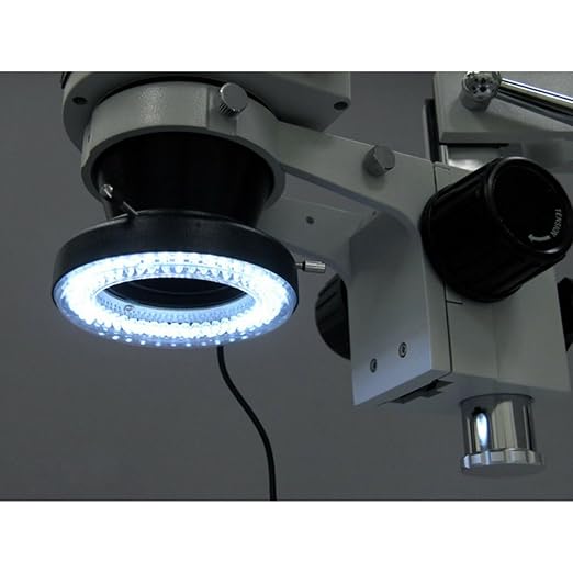 AmScope LED-64A 64 LED Lighting-Direction-Adjustable Microscope Ring Light + Adapter