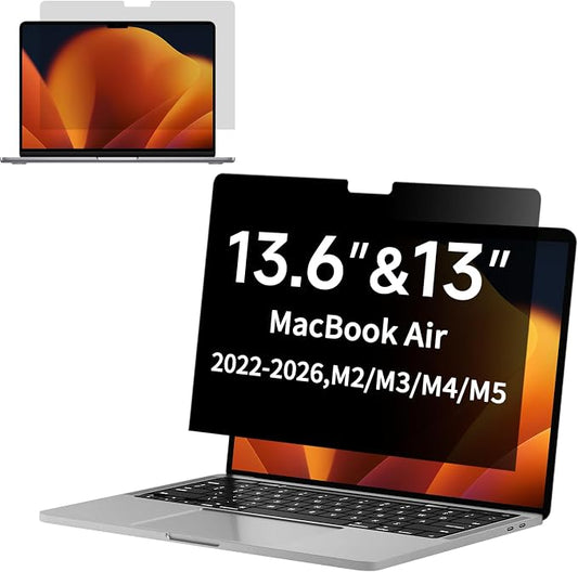 Privacy Screen for MacBook Air 13.6 & 13 Inch (2022-2026, M2, M3, M4, M5), Reduce Eye Strain Laptop Privacy Screen Shield, Anti Scratch Protector for Mac 13In (Model A2681 A3113 A3240 A3449)